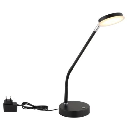Globo - LED stolna lampa s dodirnim prigušivanjem LED/6,5W/230V 2700/3350/4000K crna
