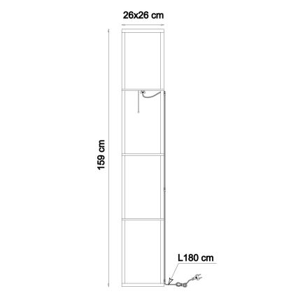 Globo - Podna lampa 1xE27/60W/230V bež