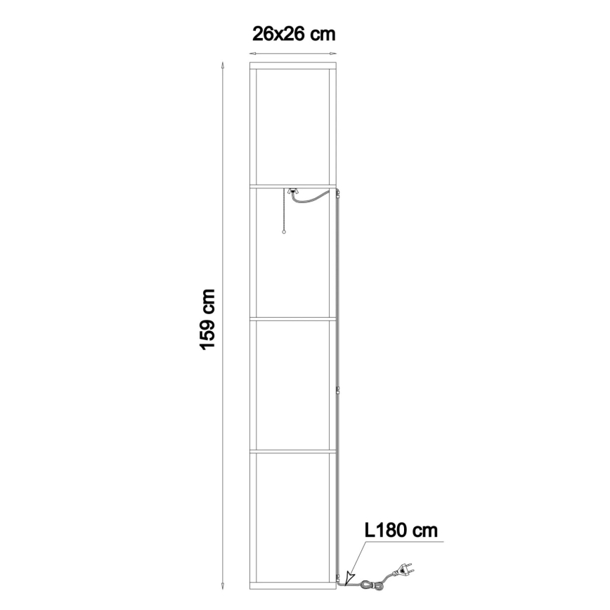 Globo - Podna svjetiljka 1xE27/60W/230V crna