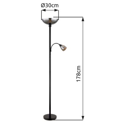 Globo - Podna lampa 1xE27/60W/230V + 1xE14/40W