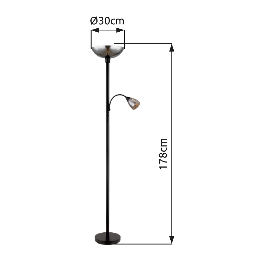 Globo - Podna lampa 1xE27/60W/230V + 1xE14/40W