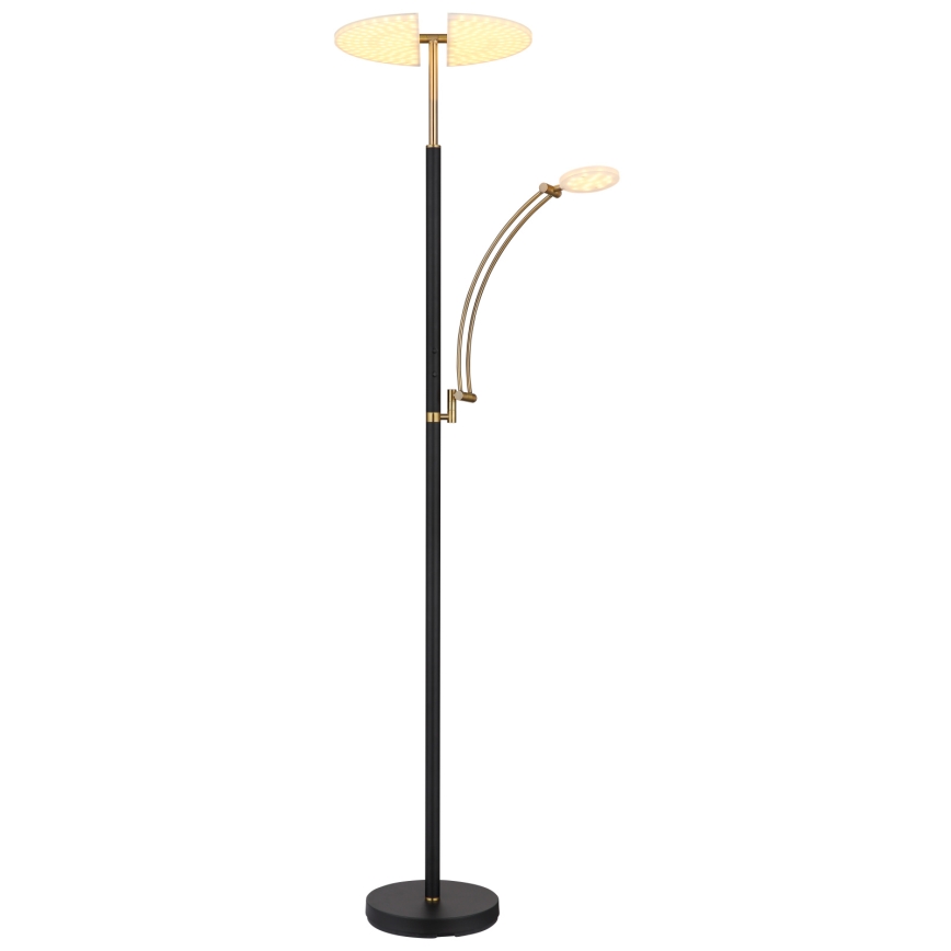 Globo - LED podna lampa s prigušivanjem LED/40W/230V + LED/5,5W 2700/4000/6000K crna