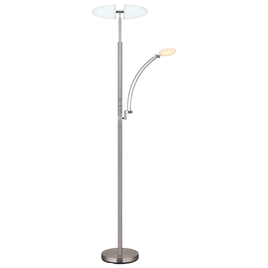 Globo - LED podna svjetiljka s mogućnošću prigušivanja LED/40W/230V + LED/5,5W 2700/4000/6000K matni krom