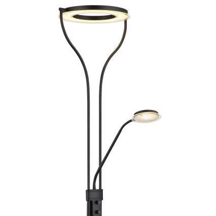 Globo - LED prigušivačka podna lampa LED/20W/230V + LED/4W 3000K crna