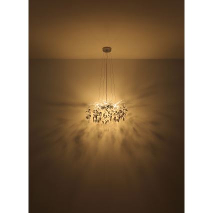 Globo - Luster na sajli 8xG9/8W/230V pr. 61 cm zlatna