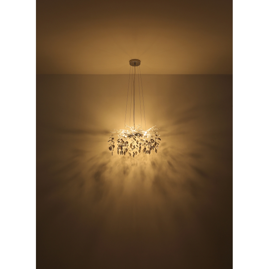Globo - Luster na sajli 8xG9/8W/230V pr. 61 cm zlatna