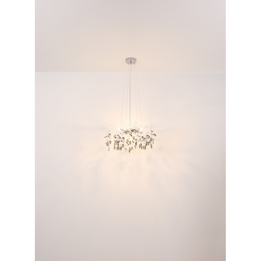 Globo - Luster na sajli 8xG9/8W/230V pr. 61 cm zlatna
