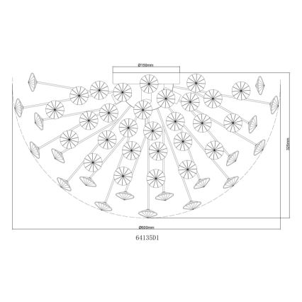 Globo - LED stropna svjetiljka 6xG9/3,5W/230V zlatna