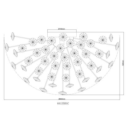 Globo - LED Stropna svjetiljka 6xG9/3,5W/230V pr. 60 cm sjajni krom