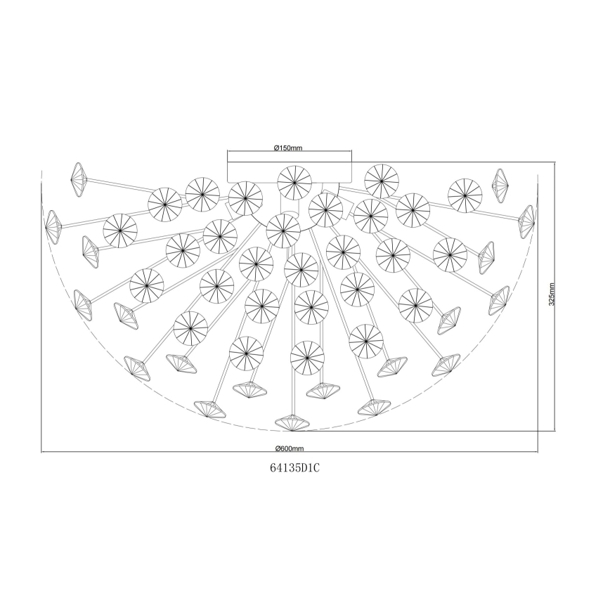Globo - LED Stropna svjetiljka 6xG9/3,5W/230V pr. 60 cm sjajni krom