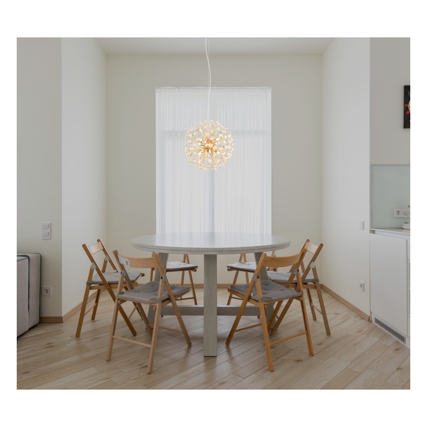 Globo - LED luster na sajli 8xG9/3,5W/230V zlatni