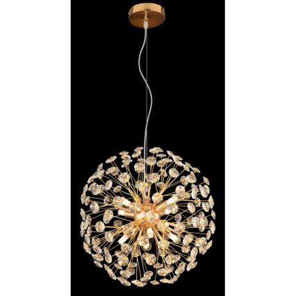 Globo - LED luster na sajli 8xG9/3,5W/230V zlatni