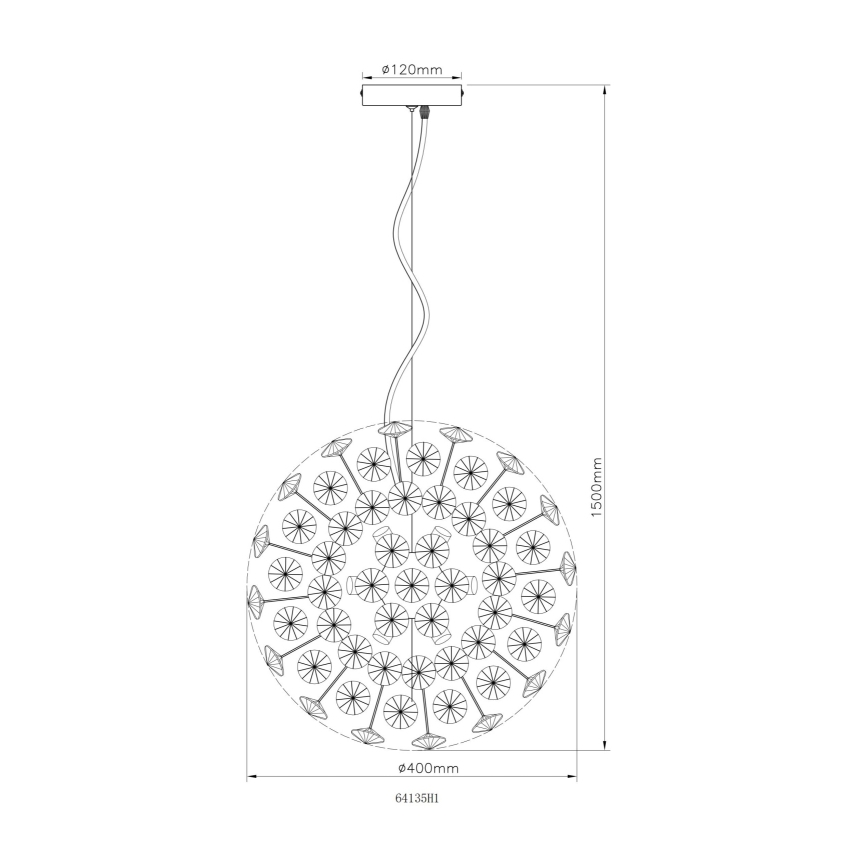 Globo - LED luster na sajli 8xG9/3,5W/230V zlatni