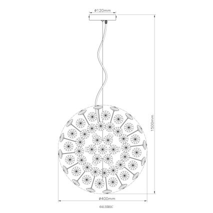 Globo - LED luster na sajli 8xG9/3,5W/230V Ø 40 cm sjajni krom