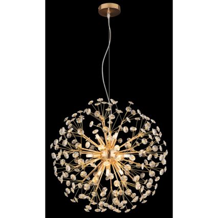 Globo - LED luster na sajli 9xG9/3,5W/230V zlatni