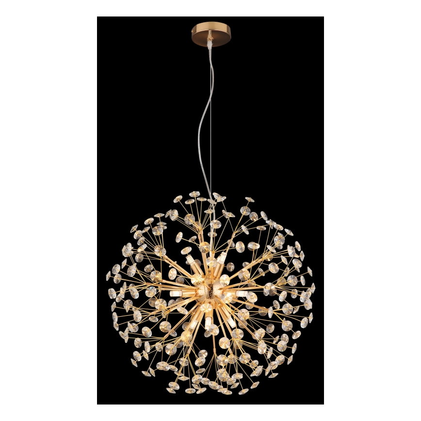 Globo - LED luster na sajli 9xG9/3,5W/230V zlatni
