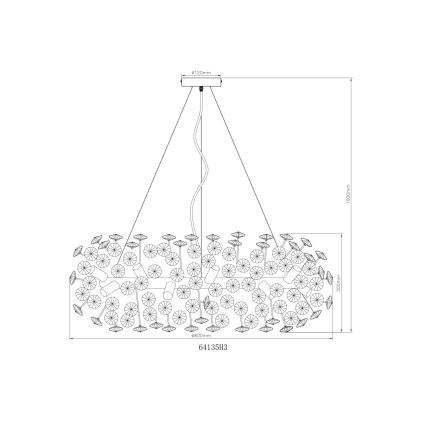 Globo - LED kristalni luster na užetu 20xG9/3,5W/230V