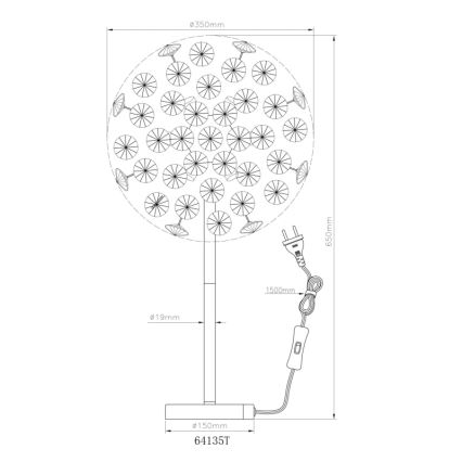 Globo - LED Stolna lampa 8xG9/3,5W/230V zlatna