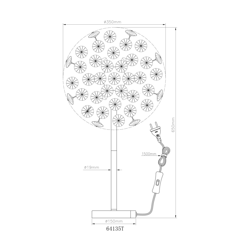Globo - LED Stolna lampa 8xG9/3,5W/230V zlatna