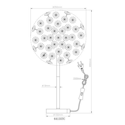Globo - LED Stolna lampa 8xG9/3,5W/230V sjajni krom