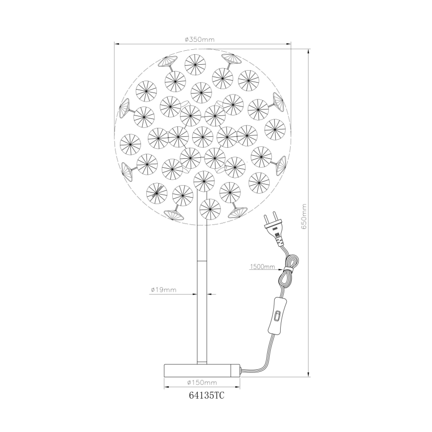 Globo - LED Stolna lampa 8xG9/3,5W/230V sjajni krom