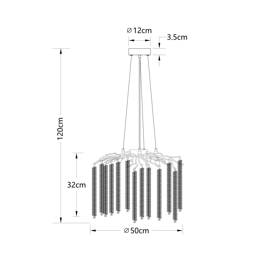Globo - LED luster na sajli 6xG9/8W/230V