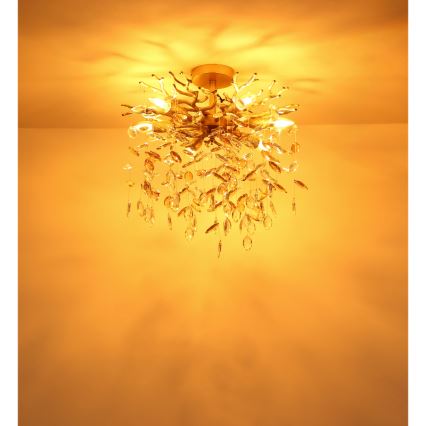 Globo - luster na štapu 6xE14/40W/230V zlatni