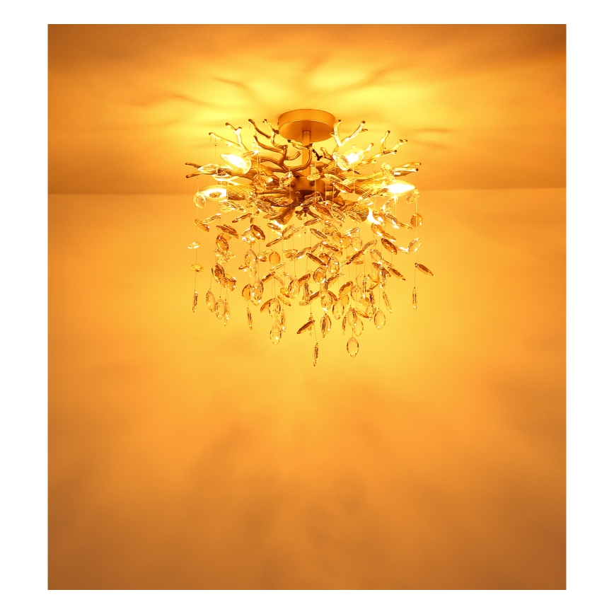 Globo - luster na štapu 6xE14/40W/230V zlatni