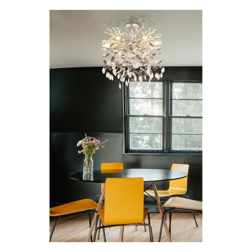 Globo - Luster na stalku 6xE14/40W/230V srebran