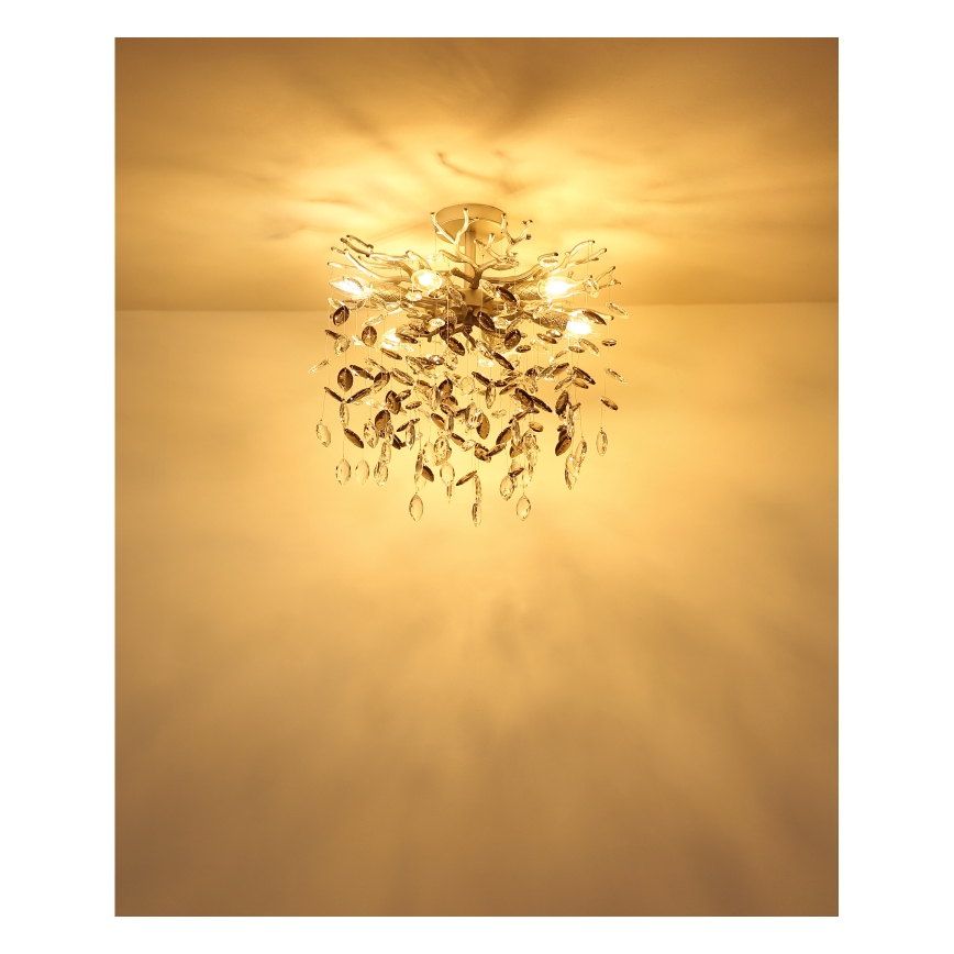 Globo - Luster na stalku 6xE14/40W/230V srebran