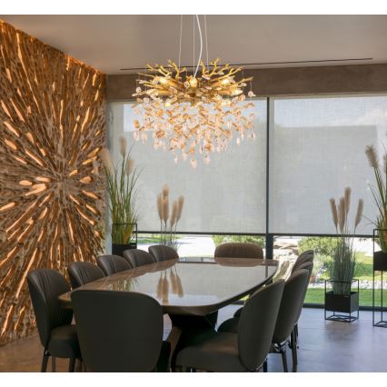 Globo - Luster na sajli 8xE14/40W/230V zlatni