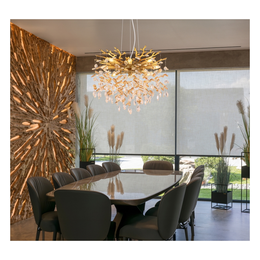 Globo - Luster na sajli 8xE14/40W/230V zlatni