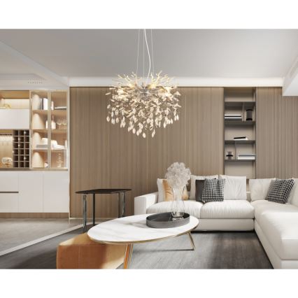 Globo - Luster na sajli 8xE14/40W/230V srebrni