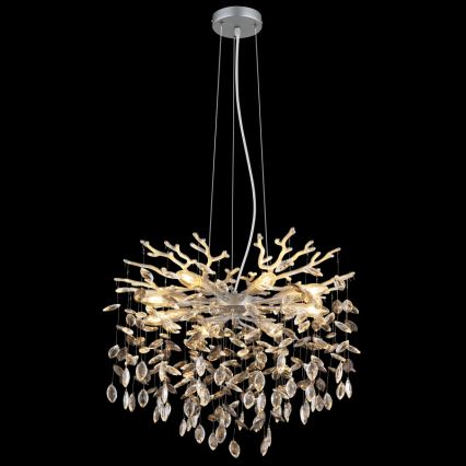 Globo - Luster na sajli 8xE14/40W/230V srebrni