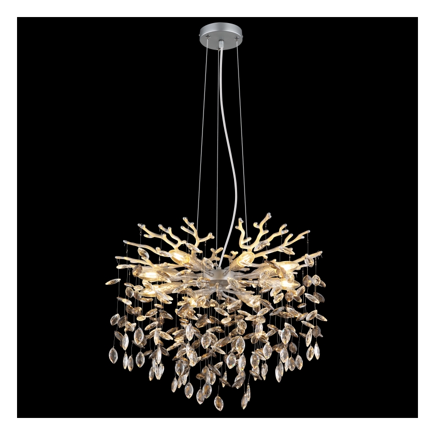 Globo - Luster na sajli 8xE14/40W/230V srebrni