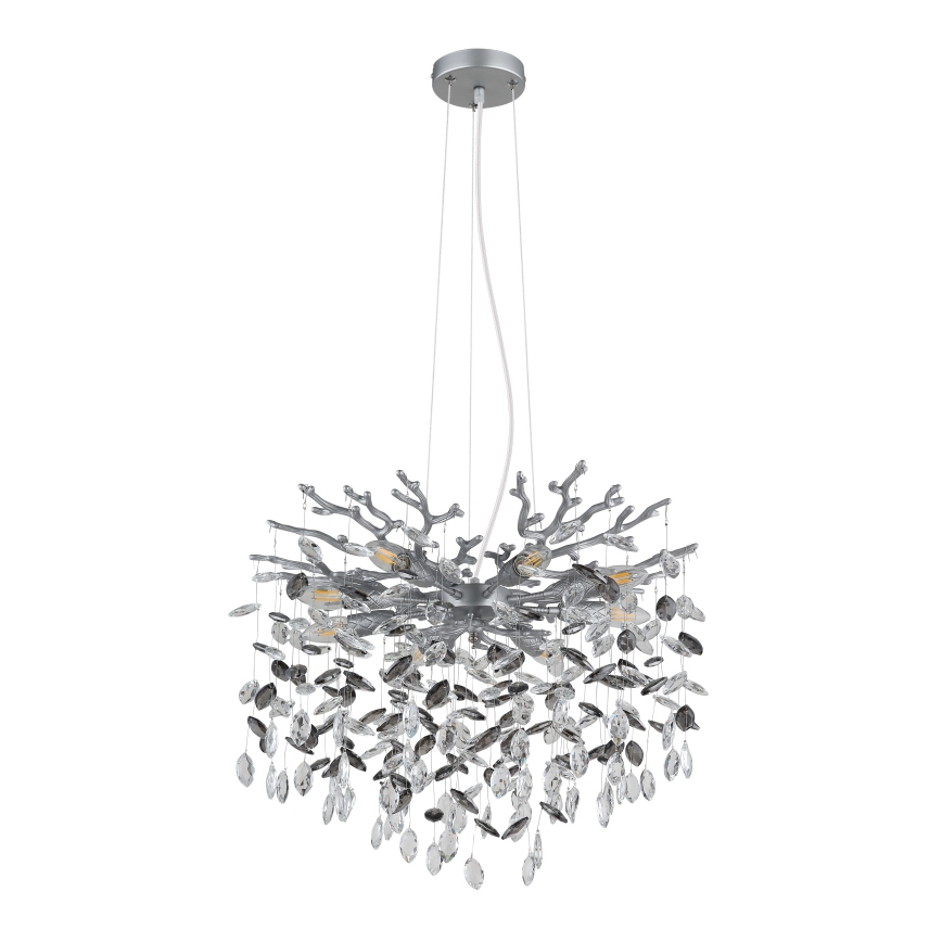 Globo - Luster na sajli 8xE14/40W/230V srebrni