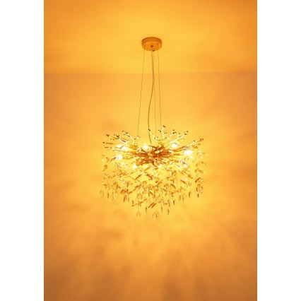 Globo - Luster na sajli 10xE14/40W/230V zlatni