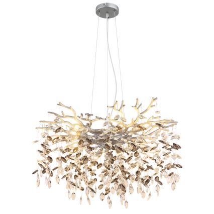 Globo - Srebrni luster na sajli 10xE14/40W/230V