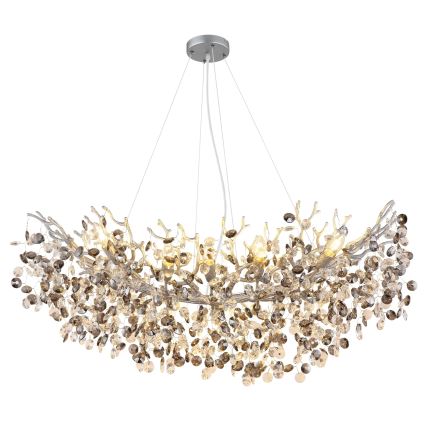 Globo - Srebrni luster na sajli 10xE14/40W/230V