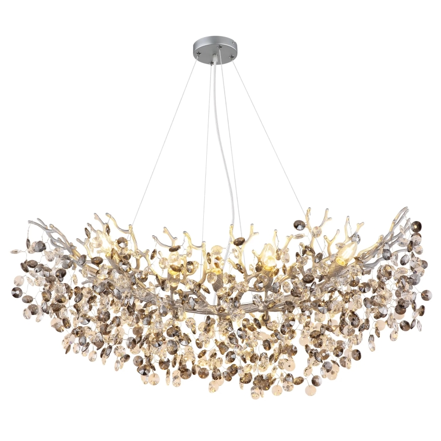 Globo - Srebrni luster na sajli 10xE14/40W/230V