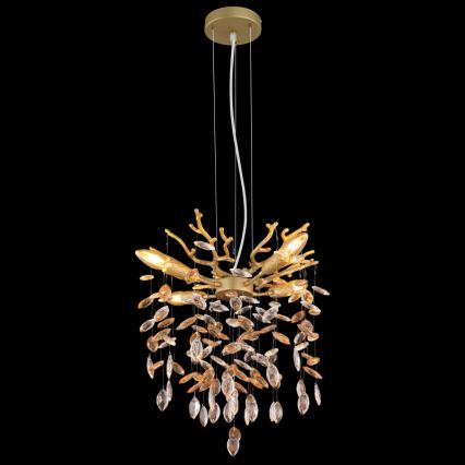 Globo - Luster na sajli 4xE14/40W/230V zlatni