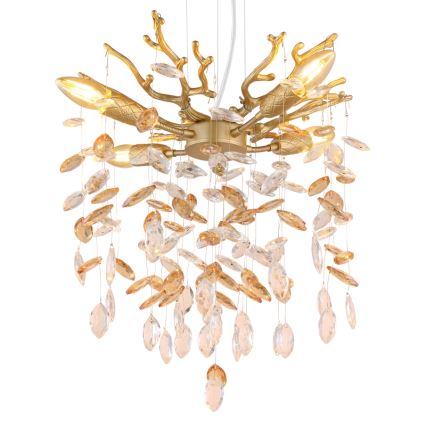 Globo - Luster na sajli 4xE14/40W/230V zlatni