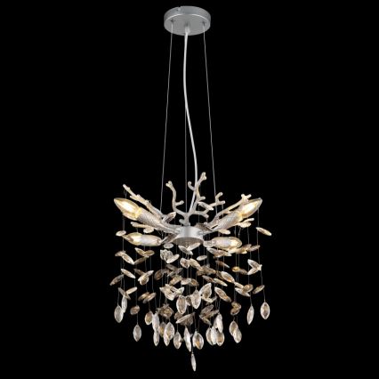 Globo - Luster na sajli 4xE14/40W/230V srebrni