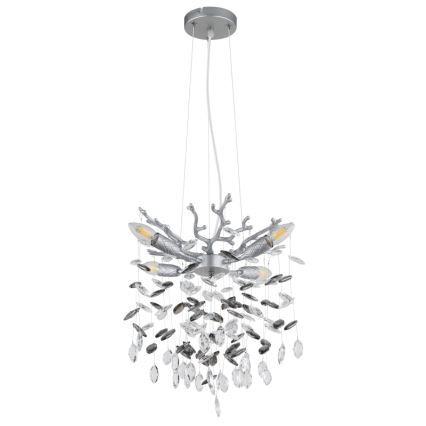 Globo - Luster na sajli 4xE14/40W/230V srebrni