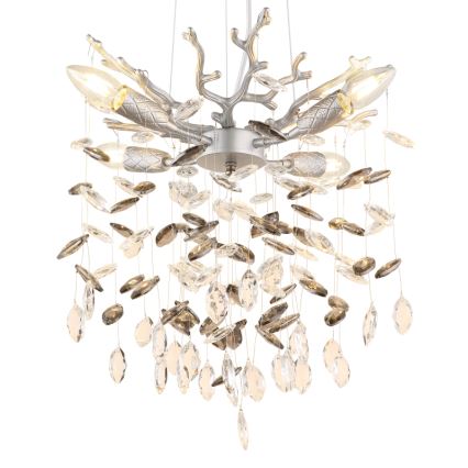 Globo - Luster na sajli 4xE14/40W/230V srebrni