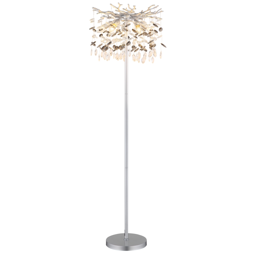 Globo - Podna lampa 5xE14/40W/230V srebrna