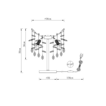 Globo - Stolna lampa 3xE14/40W/230V zlatna