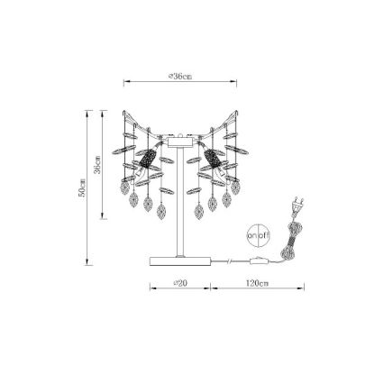 Globo - Stolna lampa 3xE14/40W/230V srebrna