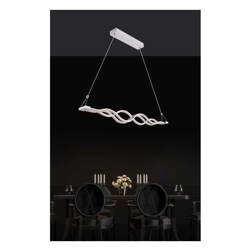 Globo - LED luster na sajli s prigušivanjem LED/30W/230V + daljinski upravljač