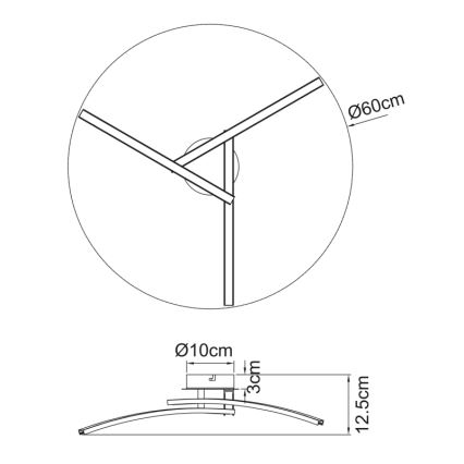 Globo - LED Nadgradni luster 3xLED/6W/230V 3000/4000/6000K